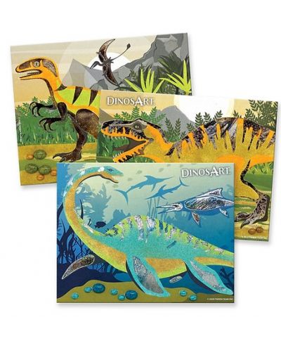 Творчески комплект DinosArt - Изкуство с пясък и фолио, Динозаври - 5