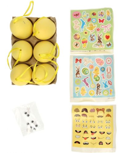 Творчески комплект за декорация Grafix - Великденски яйца, очички и стикери - 3