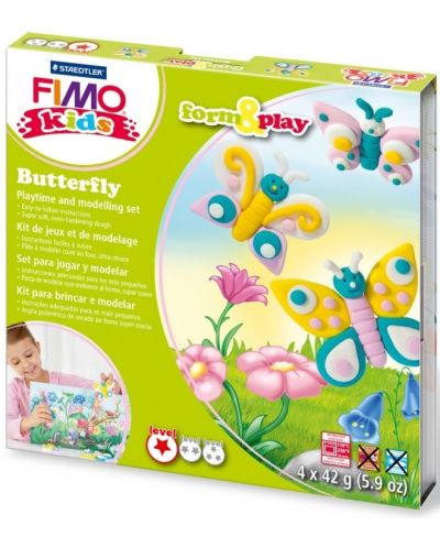 Комплект глина Staedtler Fimo Kids - Butterfly, 4 x 42 g - 1
