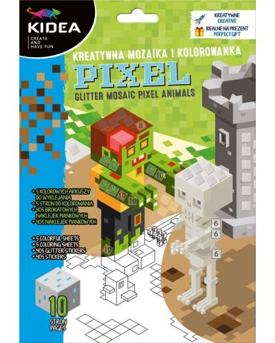 Творчески комплект Kidea - Pixel, стикерна мозайка - 1