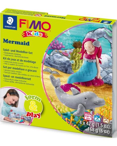 Комплект глина Staedtler Fimo Kids - Mermaid, 4 x 42 g - 1