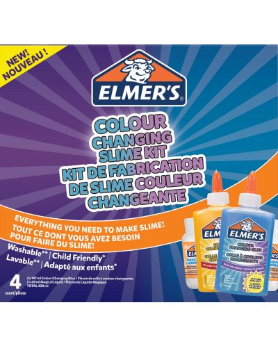 Творчески комплект за слайм Elmer's - Променящи се цветове - 2