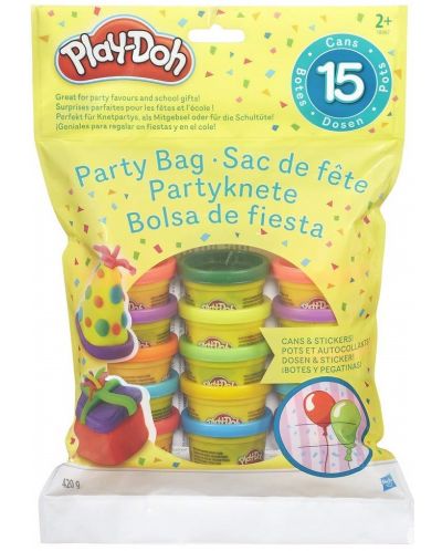 Творчески комплект Hasbro Play-Doh - Парти пакет с моделин, 15 броя