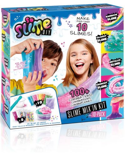Творчески комплект Canal Toys - So Slime, Направи си слайм, 10 цвята - 1
