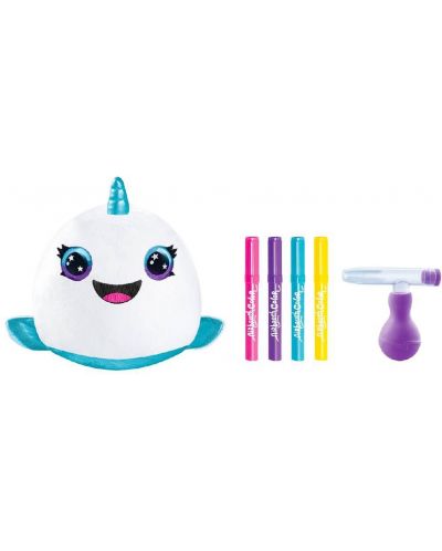 Творчески комплект Canal Toys - Мини плюшена играчка за оцветяване, Нарвал - 3