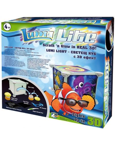 Творчески комплект Chippo Toys - Lumi Lite, Светещ куб, 3D ефект - 3