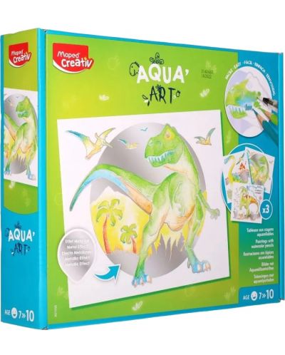 Творчески комплект Maped Creativ - Aqua Art, динозаври - 1