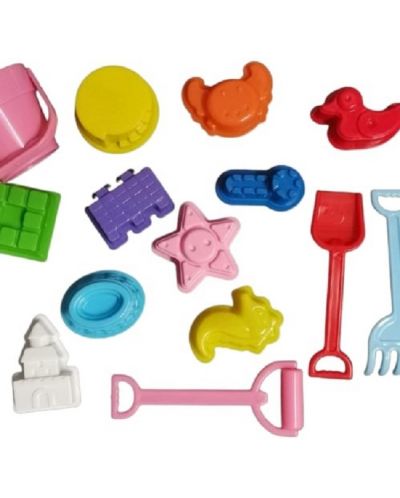 Творчески комплект Cese Toys - 2 цвята кинетичен пясък и фигурки - 2