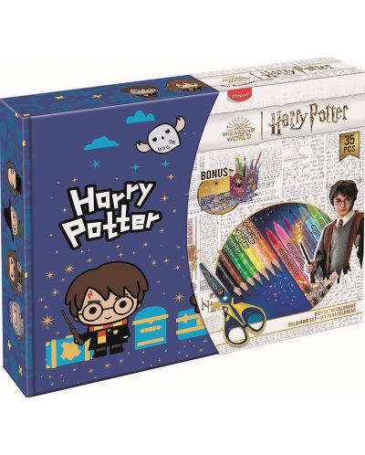 Творчески комплект за рисуване Maped Harry Potter - 35 части - 1