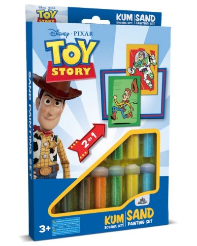 Творчески комплект за оцветяване с пясък Red Castle - Toy Story, с 2 картини - 1