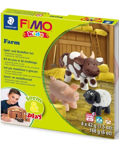 Комплект глина Staedtler Fimo Kids - Farm, 4 x 42 g - 1
