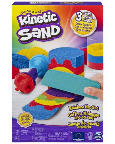 Творчески комплект с кинетичен пясък Kinetic Sand - Rainbow - 1