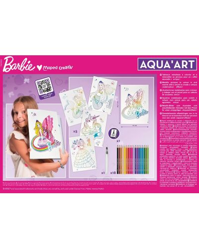Творчески комплект Maped Creativ - Aqua Art, Barbie - 4