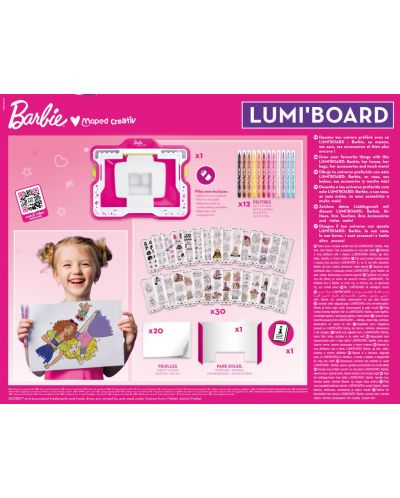 Творчески комплект Maped Creativ - Lumi Board Barbie - 5