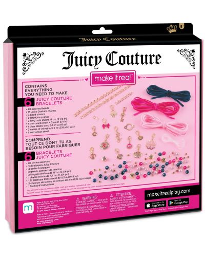 Творчески комплект Make it Real - Juicy Couture, кадифени гривни с перли - 6
