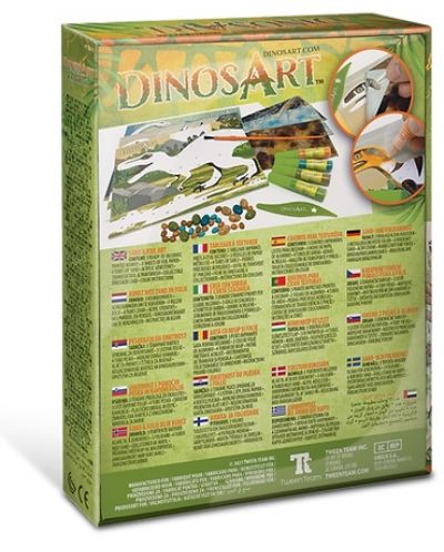 Творчески комплект DinosArt - Изкуство с пясък и фолио, Динозаври - 2