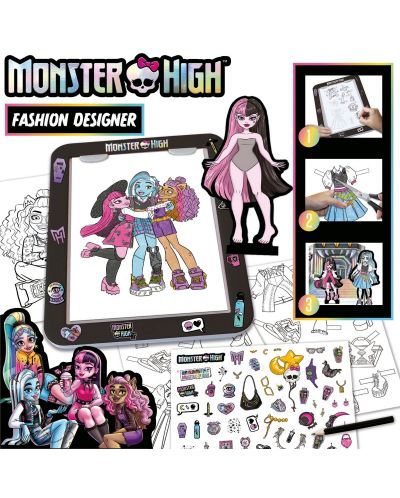 Творчески комплект Educa - Моден дизайнер, Monster High - 4