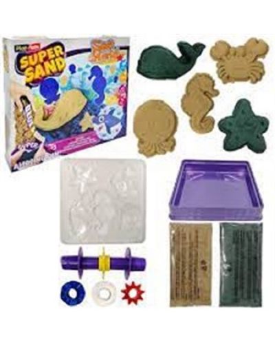 Творчески комплект кинетичен пясък PlayToys - Sea Animals - 2