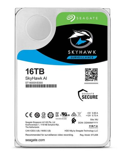 Твърд диск Seagate - SkyHawk AI, 16TB, 7200 rpm, 3.5'' - 1