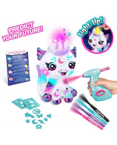 Творчески комплект Canal Toys Airbrush plush - Плюшена играчка за оцветяване, Еднорог - 4