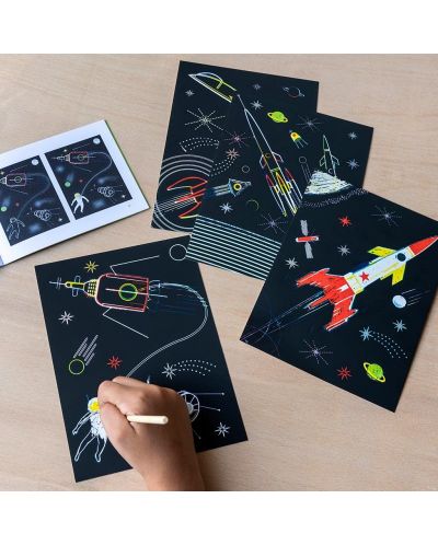 Творчески комплект Rex London - Скреч карти, космос - 4