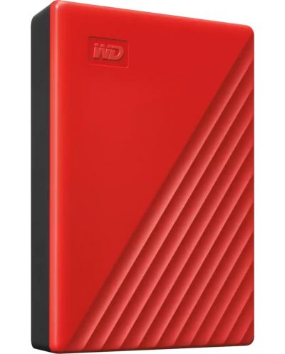 Твърд диск Western Digital - My Passport, 4TB, USB 3.2, червен - 3