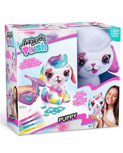 Творчески комплект Canal Toys Airbrush plush - Плюшена играчка за оцветяване, Сладко кученце - 1