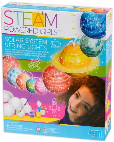 Творчески комплект 4M Steam Powered Girls - Оцвети сама, Слънчевата система - 1