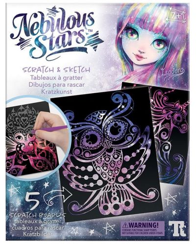 Творчески комплект Nebulous Stars - Скреч карти и шаблони, Изадора - 4