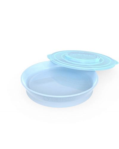 Чинийка за хранене Twistshake Plates Pastel - Синя, над 6 месеца - 1