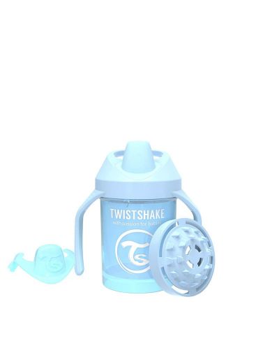 Бебешка чаша с мек накрайник Twistshake Mini Cup - Синя, 230 ml - 1