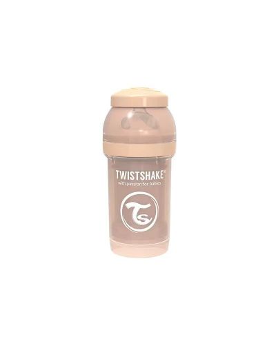 Бебешко шише против колики Twistshake Anti-Colic Pastel - Бежово, 180 ml - 3