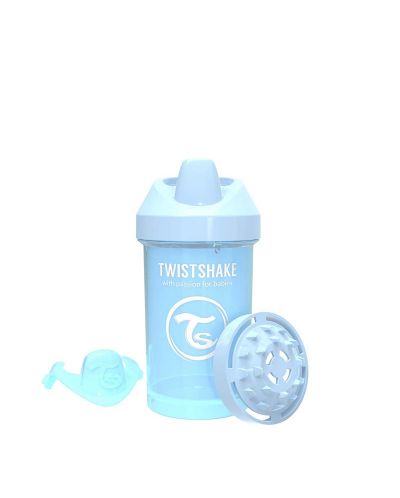 Бебешка чаша с преходен накрайник Twistshake Crawler Cup  - Синя, 300 ml - 4