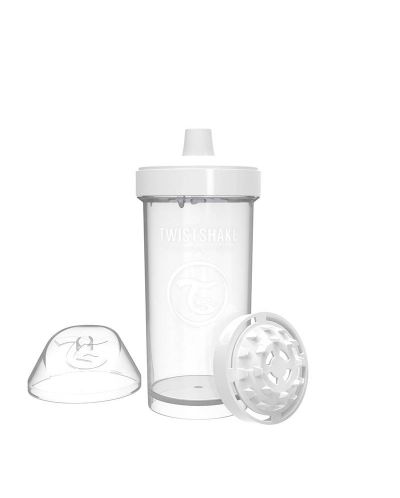 Бебешка чаша с накрайник Twistshake Kid Cup  - Бяла, 360 ml - 1