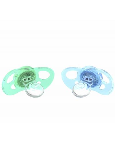 Комплект от 2 залъгалки Twistshake Pacifier - Зелена и синя, от 0 до 6 месеца - 3