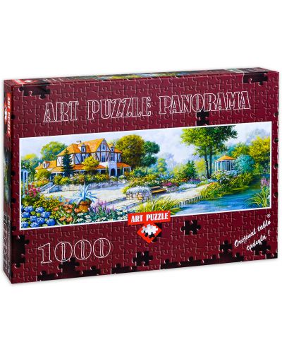 Панорамен пъзел Art Puzzle от 1000 части - Английска къщичка, Питър Моц - 1
