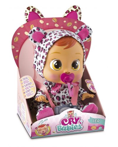 Детска играчка IMC Toys Crybabies – Плачещо със сълзи бебе, Леа - 3