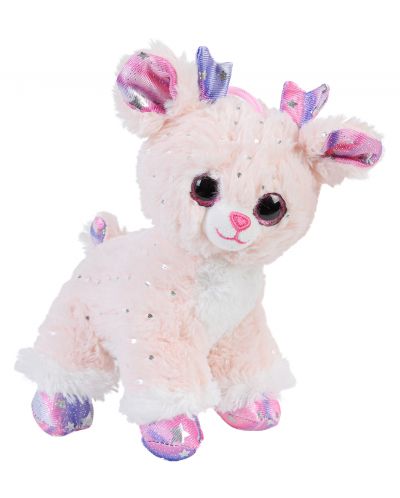 Плюшена играчка Morgenroth Plusch - Розово еленче с блестящи очи, 20 cm - 1