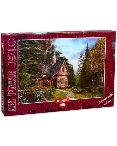 Пъзел Art Puzzle от 1500 части - Къщичка в гората, Доминик Дейвисън - 1