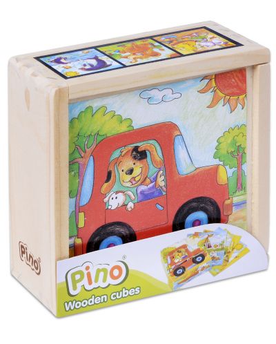 9 Кубчета в кутия Pino - Весели животни - 3