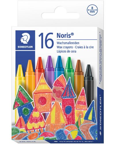 Восъчни пастели Staedtler Noris Club 220 - 16 цвята - 1