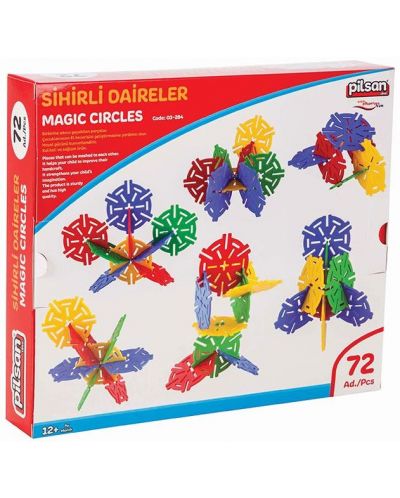 Конструктор Pilsan – Magic Circles, 72 части - 1