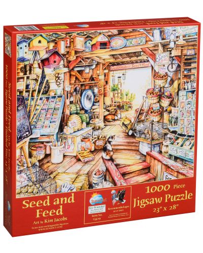 Пъзел SunsOut от 1000 части - Семена и храна, Ким Джейкъбс - 2