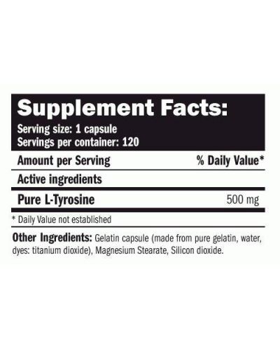 Tyrosine, 500 mg, 120 капсули, Amix - 2