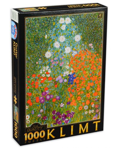 Пъзел D-Toys от 1000 части - Градина с цветя, Густав Климт - 1