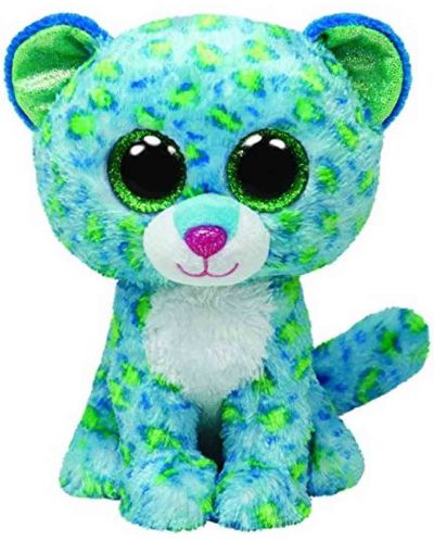 Плюшена играчка TY Beanie Boos - Син леопард Leona, 15 cm - 1