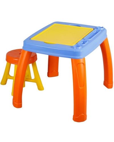 Детска маса с кръгло столче Pilsan – Оранжева - 1