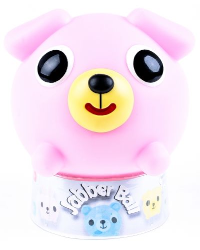 Пищяща гумена играчка Sankyo Toys - Jabber Ball, кученце, розово - 1