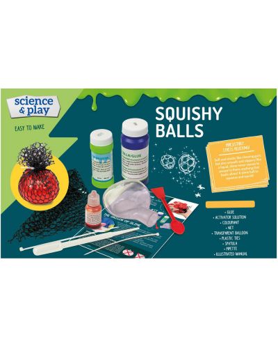 Комплект Clementoni Science & Play - Лаборатория за слайм топки Squishy Balls - 2
