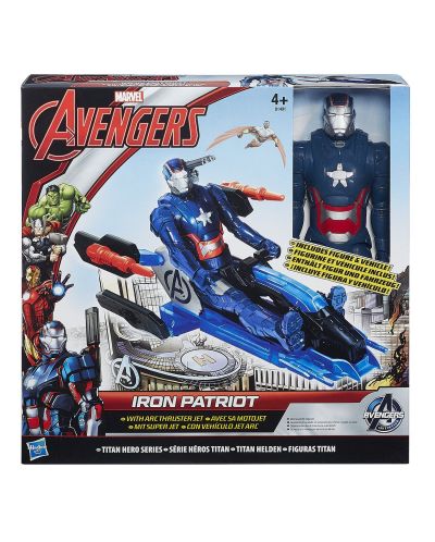 Hasbro Marvel Avengers: IRON PATRIOT – екшън фигура с превозно средство - 3